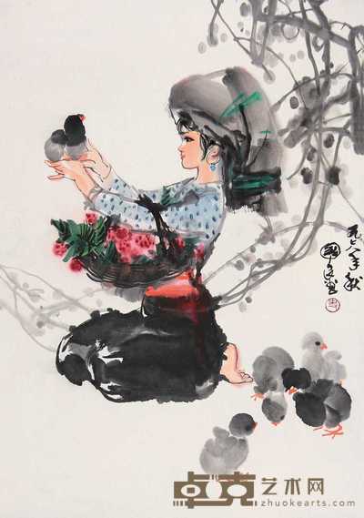 史国良 人物 镜心 67×45cm